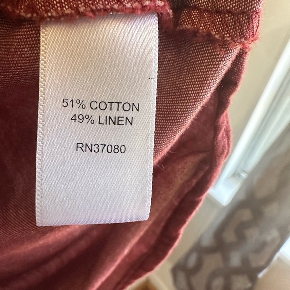 Cato’s Women’s Red Linen Blend Shirt Size XS - Picture 10 of 11